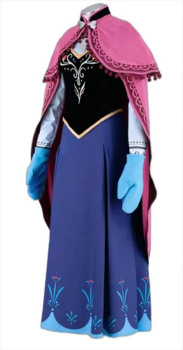 Vista 3 de WINGROU Disfraz de cosplay de animación Source para Frozen Anna