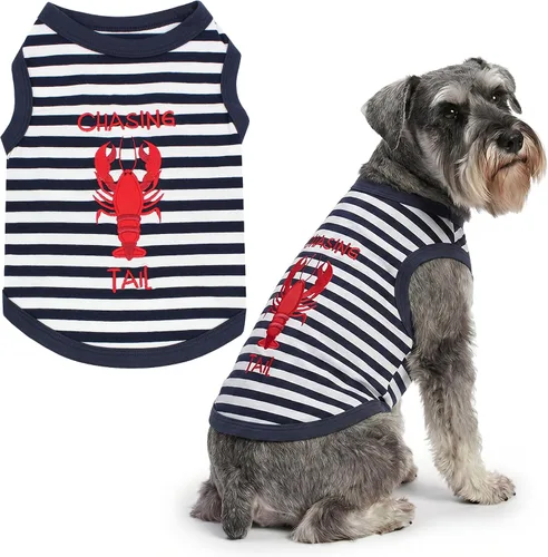 Vista 12 de Parisian Pet Camisa para perro – Camisas 100% algodón para perros pequeños – Chaleco negro sin mangas para cachorros – Ligero y transpirable Mejor