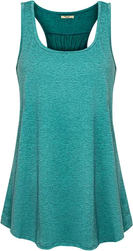 Vista 25 de Cestyle - Camiseta sin mangas para mujer, cuello redondo, corte holgado, para entrenamiento