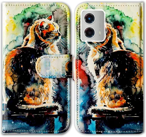 Vista 26 de Bcov Funda para Moto G 5G 2023, diseño de pájaro negro y verde con tapa para teléfono con ranura para tarjetas, soporte para Motorola Moto G 5G 2023