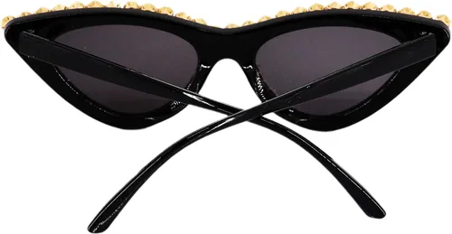 Vista 4 de Naimo Gafas de sol brillantes de cristal ojo de gato con protección UV y diamantes de imitación