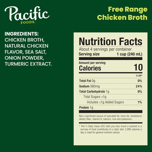 Vista 2 de Pacific Foods - Caldo de pollo criado en corral, de 32 onzas en caja