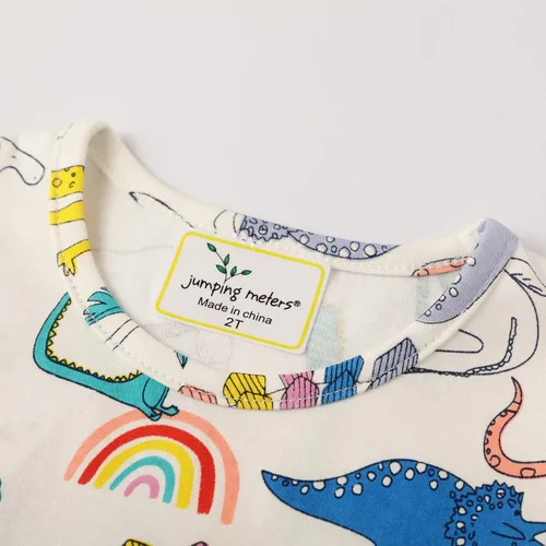 Vista 5 de Vestido acampanado para niñas pequeñas, lindo estampado de unicornio, arco iris, manga corta, casual, vestidos para niñas pequeñas para fiesta de 1