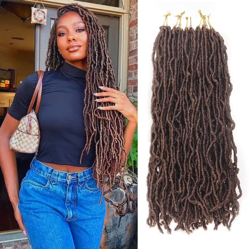 Vista 26 de Extensiones de cabello de ganchillo de 12 pulgadas de pelo sintético de ganchillo 1B, extensiones de cabello de ganchillo suaves