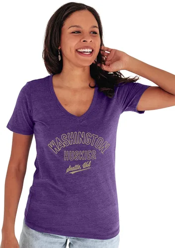 Vista 19 de Blue 84 NCAA - Camiseta de triple mezcla para mujer