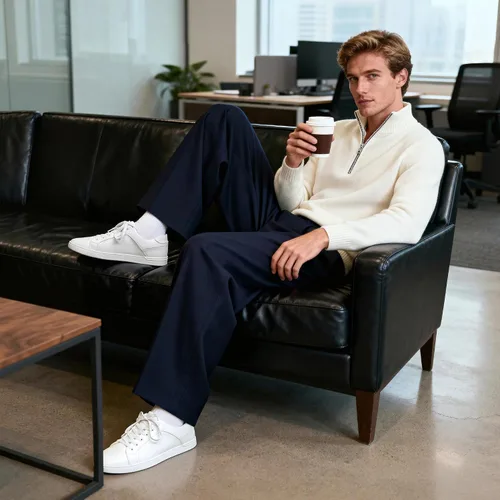 Vista 2 de Bruno Marc - Zapatillas de patinaje para hombre, estilo casual Blanco