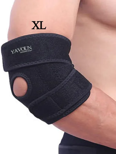 Vista 7 de Codera, soporte de codo de tenis ajustable, ideal para esguinces de codos, tendinitis, artritis, baloncesto, béisbol, codo de golfista que Negro