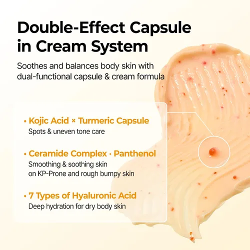 Vista 4 de Dr.Melaxin Crema corporal de cúrcuma de ácido kójico con ceramidas, hidratante corporal iluminador para manchas oscuras y tonos desiguales, pantenol