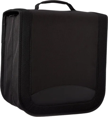 Vista 9 de Amazon Basics Carpeta de almacenamiento portátil de poliéster para CD/DVD, capacidad 400, color negro