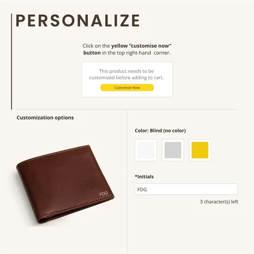 Vista 6 de Maruse Billetera plegable delgada de cuero cartera minimalista para hombres, Marrón, Minimalista