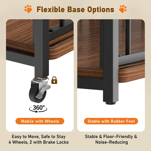 Vista 8 de Cofiyard Muebles de Jaula para Perros, Perrera de Madera de 32'' para Interiores con Puerta Frontal Deslizante, Aberturas Multi-Laterales y Ventana