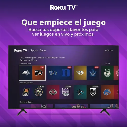 Vista 6 de Hisense Smart Roku TV Class R6 Series 4K UHD de 43 pulgadas con compatibilidad con Alexa, Dolby Vision HDR, sonido DTS Studio, modo de juego (43R6G)