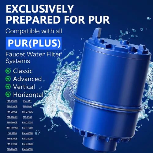 Vista 5 de Reemplazo del filtro de agua del grifo para el sistema de filtro de agua montado Pur y PUR Plus RF-9999 RF-3375 FM-2500V FM-3700 FM-3400B Filtración