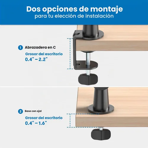 Vista 8 de Mount-It! Brazo de micrófono, brazo de micrófono, soporte de escritorio ajustable de micrófono de movimiento completo, para transmisión