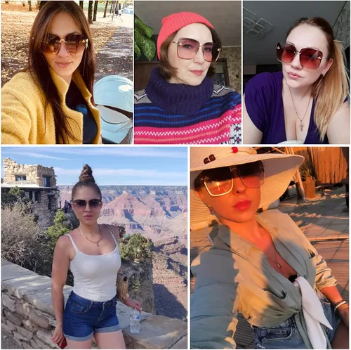 Vista 3 de Dollger Gafas de sol cuadradas de gran tamaño para mujer lentes de sol grandes lentes de sol grandes protección UV 400 Gradiente