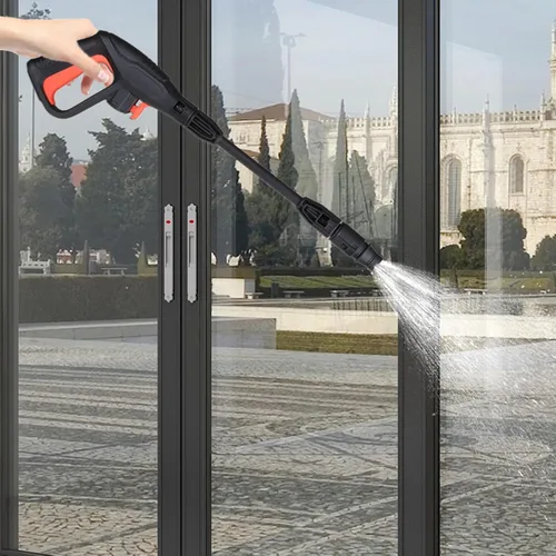 Vista 3 de Lavadora a presión de mano – Mini spray de jat, limpiador inalámbrico Máquina portátil de lavado de autos para limpieza de vehículos al aire