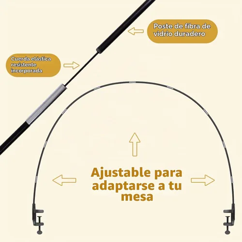 Vista 3 de Kit de arco de globos de mesa de 13 pies, soporte de arco de globos ajustable para mesa, marco de arco de mesa de globos reutilizable para Negro