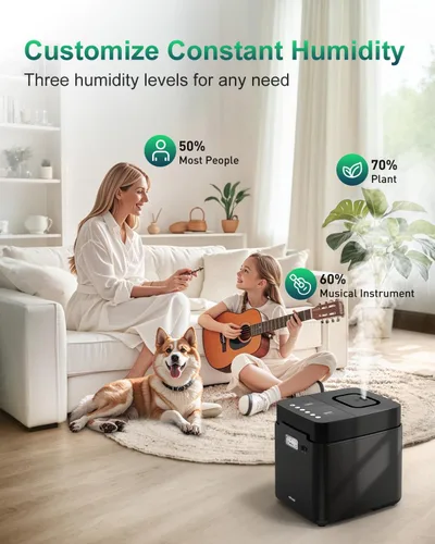 Vista 4 de Mifasol Humidificador de acero inoxidable, 3.3L/0.87 galones humidificadores de vapor caliente para dormitorio, 800 pies cuadrados, humidificadores