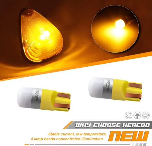 Vista 3 de HERCOO Lentes de luces LED para techo, color ámbar, para cabina, compatible con 1999-2016 Super Duty F250 F350 F450 F550 Reemplazo del mercado