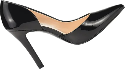 Vista 2 de JENN ARDOR Zapatos de tacón alto sin cordones para mujer, punta puntiaguda, clásicos, de 4 pulgadas, para fiesta, tacones de aguja
