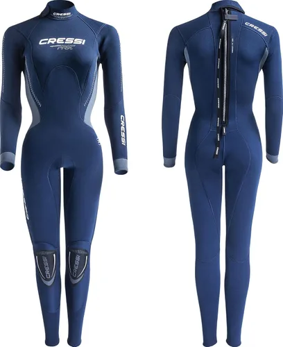 Vista 7 de Cressi Traje de neopreno completo para mujer con cremallera trasera para buceo y actividades acuáticas - Rápido 0.118 in: diseñado en Italia