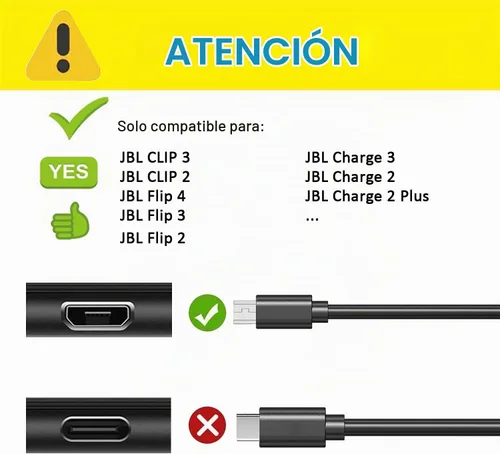 Vista 3 de Cable de carga micro USB de repuesto para JBL Clip 3, 2, JBL Flip 4, 3, 2, JBL Charge 3, 2, 2 Plus, cable de carga portátil impermeable para altavoz
