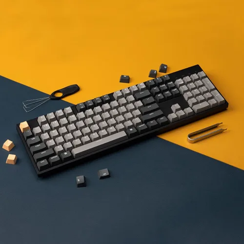 Vista 9 de Keychron C2 Pro Teclado mecánico personalizado con cable Diseño de tamaño completo QMKVIA Macro RGB programable con retroiluminación intercambiable