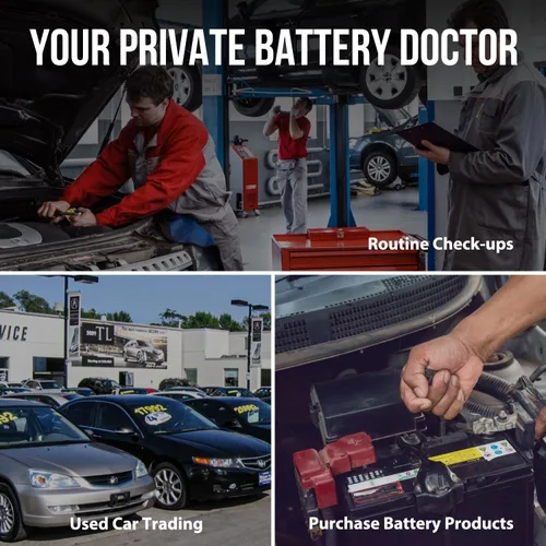 Vista 7 de KONNWEI KW208 12V Probador de Batería de Coche, Probador de Carga de Batería Automotriz 12V Probador de Arranque de Alternador Digital Analizador