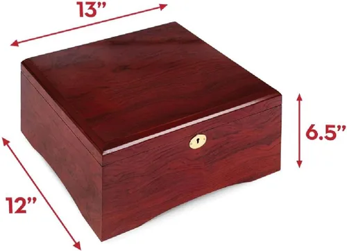 Vista 5 de Juego de fichas de póquer Grand Lux de madera brillante de 750 unidades, 8 rayas