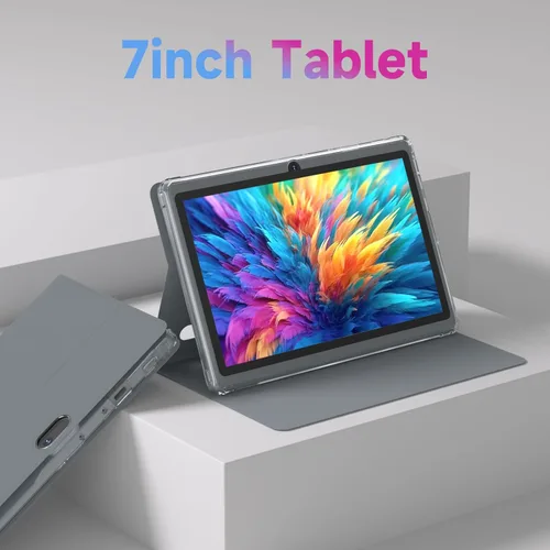 Vista 2 de HOTTABLET Tablet de 7 Pulgadas Android 14.0 con Estuche Protector, 8GB (4+4GB Expandible) RAM + 32GB ROM, Pantalla IPS, Cámara Dual, Bluetooth 5.0