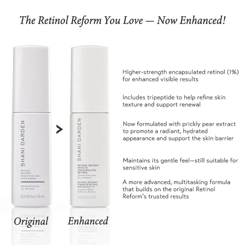 Vista 8 de SHANI DARDEN SKIN CARE Retinol Reform con suero de retinol encapsulado al 1% para cara y cuello, suave suero facial de retinol de liberación lenta