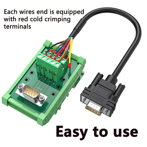 Vista 4 de Paquete de 2 cables serie DB9 RS232 de 1.5 pies, DB9 hembra a extremo de cable desnudo, conector D-SUB de 9 pines RS232 a cable de cable desnudo, 9