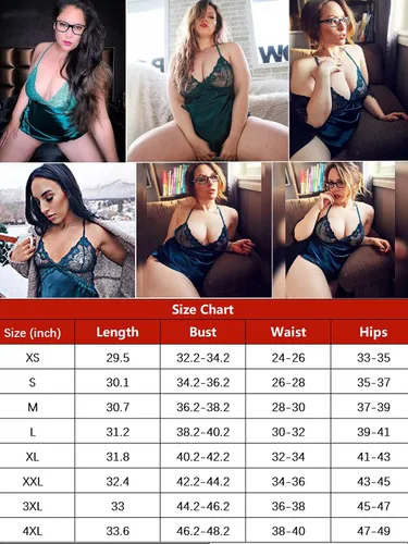 Vista 6 de Avidlove Lencería para mujer, cuello en V, camisón corto de satén con encaje para dormir
