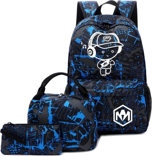 Vista 9 de Mochila escolar para estudiantes mochila de viaje para adolescentes