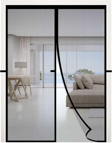 Vista 10 de RELIANCER Pantalla Magnética de Puerta de Fibra de Vidrio, Se Ajusta a Puerta de Tamaño 30"x78", Malla de Puerta de Cierre Automático con Imanes