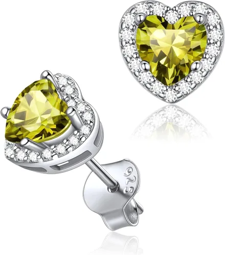 Vista 52 de ChicSilver Aretes de piedra natal para mujer de plata de ley 925