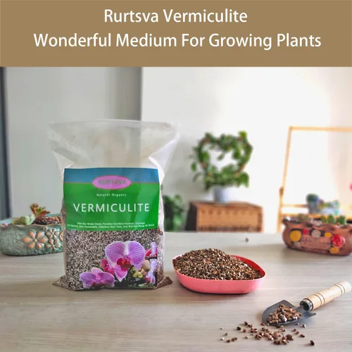 Vista 8 de Vermiculita gruesa natural de 10 cuartos para plantas, mezcla mineral orgánica para macetas, hidroponía, terrarios, orquídeas, hongos o hábitats