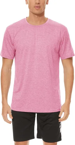 Vista 2 de CRYSULLY Camiseta de manga corta para hombre, sin botones, atlética, de verano, casual, de rendimiento