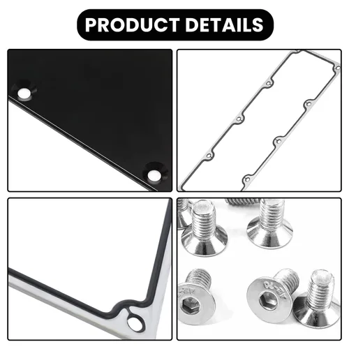Vista 5 de LS Gen 3 Valley - Placa de cubierta con junta y sellos de perfil bajo, sensor de golpe de aluminio para LSX LS1 LM7 LR4 LQ4 LS6 L59 LQ9 LM4 L33