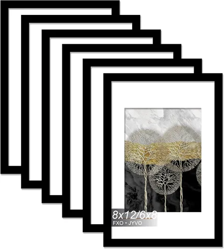 Vista 34 de Fxojyvo Marco de Fotos de 4x6, Muestra Foto de 3.5x5 con Paspartú o 4 x 6 Sin Paspartú, Liviano y de Alta Transparencia Marco de 4 por 6 para Pared