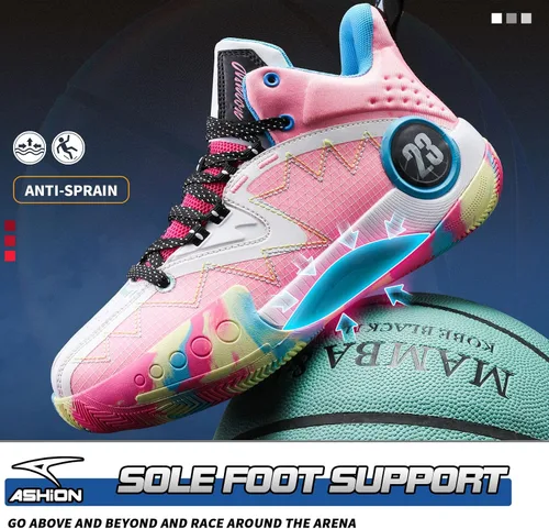 Vista 4 de ASHION Zapatos de Baloncesto para Hombre de Moda Transpirables Zapatillas Antideslizantes para Hombre con Soporte de Arco Zapatos Deportivos
