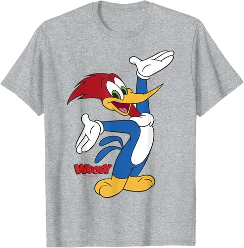 Vista 33 de Woody Woodpecker Camiseta con logotipo de cuerpo completo Negro