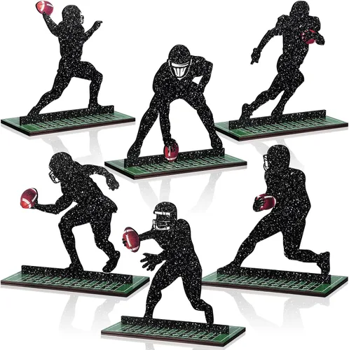 Vista 8 de Geetery 6 piezas de decoración Derby de caballos, centros de mesa de carreras de caballos, decoración de bandeja escalonada Derby de madera, juego