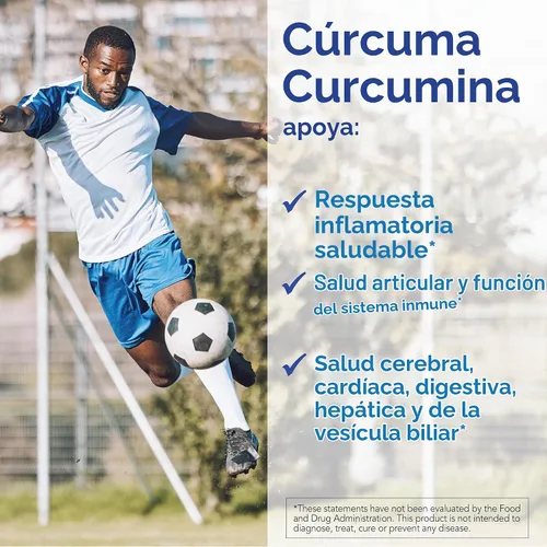 Vista 4 de Curcumina de cúrcuma 1000mg - 60 cápsulas.