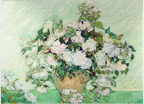 Vista 8 de MyPuzzle Roses 1890 por Vincent Van Gogh - Rompecabezas prémium de 100 piezas para adultos