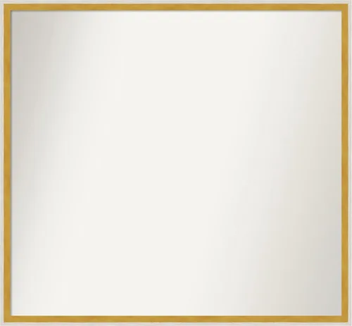 Vista 292 de Amanti Art Espejo de baño blanco para sobre el fregadero, 22 x 45 pulgadas, espejo de tocador rectangular blanco Lucie, marco de madera moderno