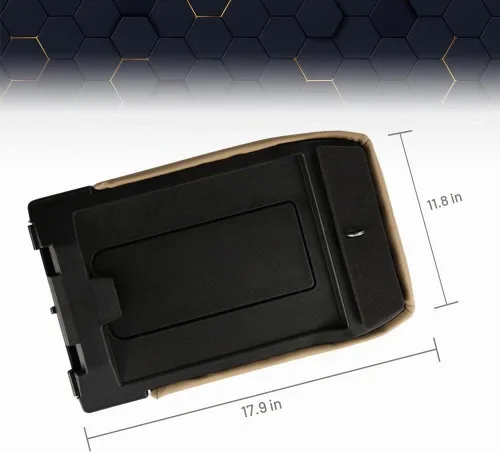 Vista 9 de PIT66 Kit de reposabrazos de consola central, compatible con Silverado Avalanche Suburban Tahoe Sierra Yukon Beige 99-07 Chevy/GMC 1999-2007 (beige)