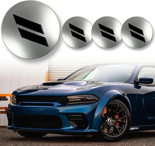 Vista 10 de 4 piezas de 63 mm 2.5 pulgadas de cubiertas de tapas centrales para ruedas con corte para Dodge Charger Durango Dart 2015-2020 Jeep/Chrysler
