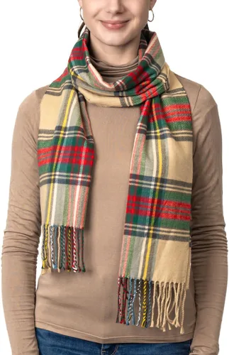 Vista 36 de Bufanda de invierno Achillea suave y cálida, de tartán, a cuadros, de cachemira, unisex