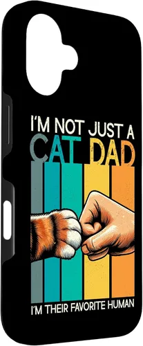 Vista 3 de Cat Dad Father Cat Lover Parent Father's Day Papa Fatherhood Case for iPhone 16